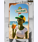 Camiseta Feminina Oversized Alienígena, Aqui É Brasil. | MYTEMPOO