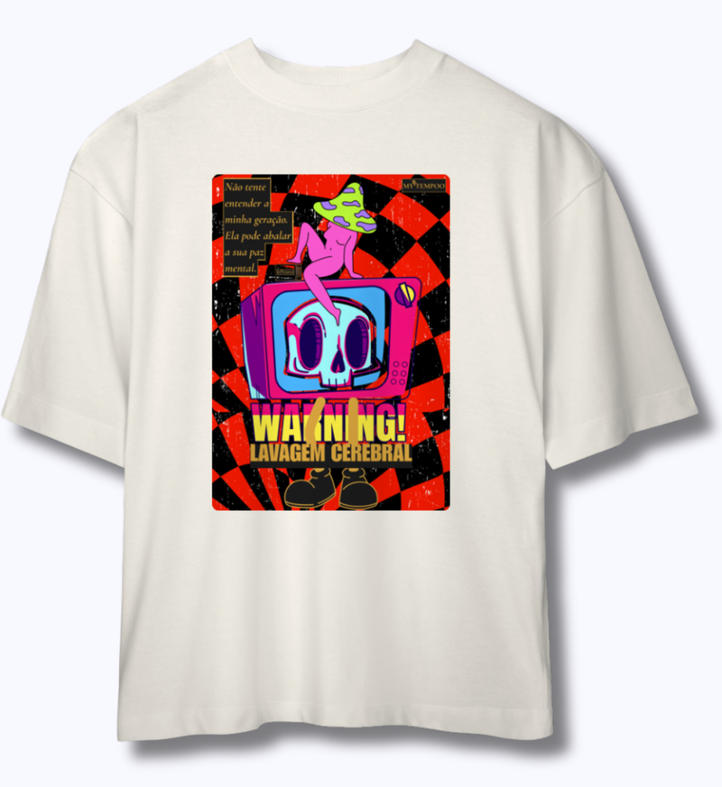 Camiseta Oversized Feminina Psicodélica