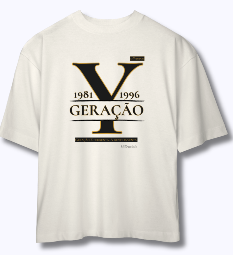 Camiseta Oversized Unissex Geração Millennial | MYTEMPOO